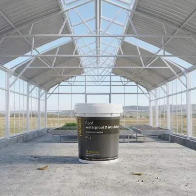 Model W-13 CE Certified Acrylic-Based Heat-Insulated Flexible Eco-Friendly Waterproof Coating for Farm Steel Shed Tile Wall