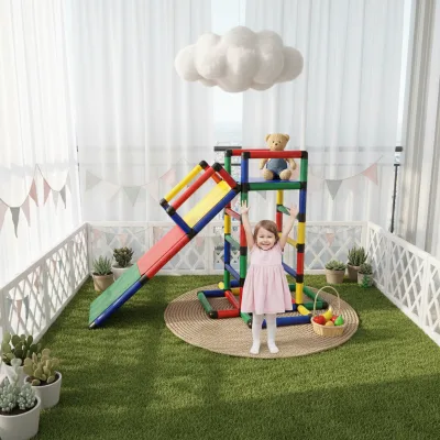 Customizable Safety Plastic Single Straight Slide Children Home Public Indoor/Outdoor Playhouse School Amusement Equipment Max