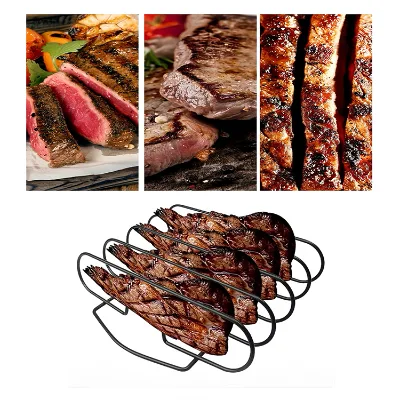 Barbecuing Specialized Rib Rack Non-Stick Lamb Chop and Steak Grill Rack