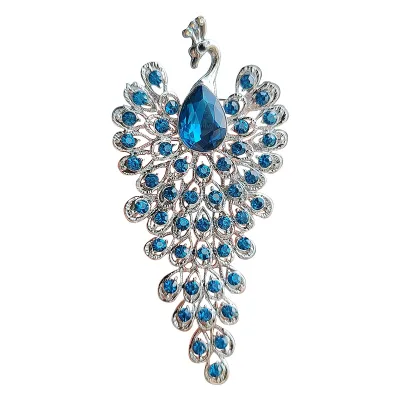 Peacock Brooch Water Diamond Clothing Accessories Phoenix Retro Brooch