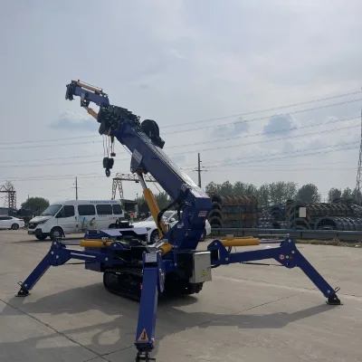 Cheap Price Spider Crane 3 Ton Remote Control Hydraulic Fly Jib Mini Moving Track Spider Crane
