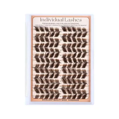 Brown Colored Eyelash Clusters Manga Lashes Colored Eyelashes for Extension Soft Color Lashes Anime Lashes