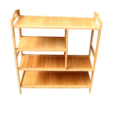 Bamboo Simple Bamboo Wooden Shoe Rack Floor Living Room Bathroom Four Layer Storage Rack Debris Dustproof Storage Rack