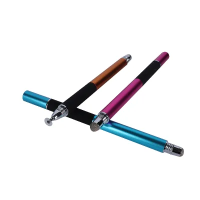 Multifunctional Touch Screen Smart Pen Stylus Pen Universal Double-headed 2 in 1 Carbon Fiber Stylus Disc Pen