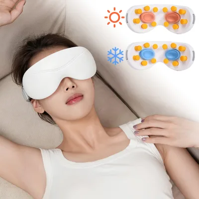 2026 Smart 3D Eye Massager With Heat and Cooling, Portable Eye Massager with Point Massage Vibration and Music for Relief Eye