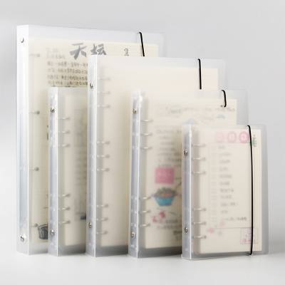 A4/A6/A7/A5 Binder Notebook PP Planner Binder with Strap Custom 6 Ring Binder