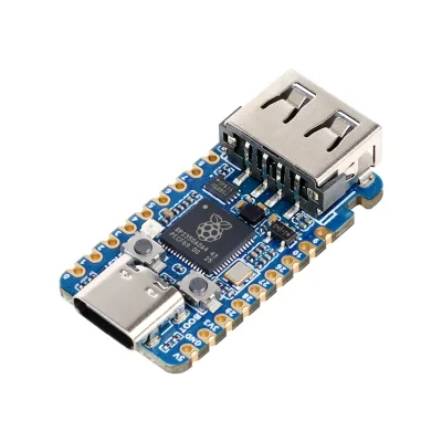 Waveshare RP2350-USB-A RP2350A Dual Core Dual Architecture USB 150MHz Pico2 Mini Development Board Mainboard for Raspberry Pi