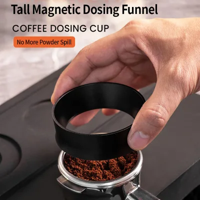 Oankr Heightened Espresso Dosing Funnel 51mm 53mm 58mm Magnetic Coffee Dosing Ring Portafilter Funnel Barista Tool Accessories