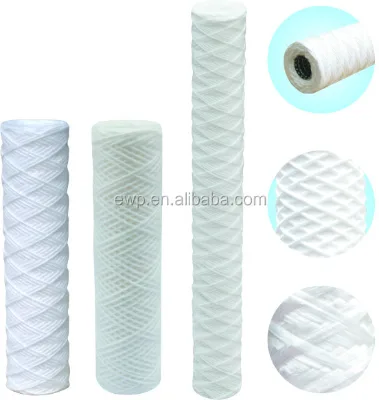 PP String Wound Filter Cartridge Filter Element For Water Purifier