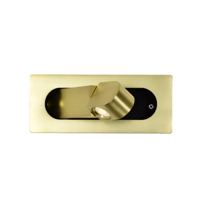 Foldable Recessed Mounted LED Reading Light Headboard Countersink for Bedroom