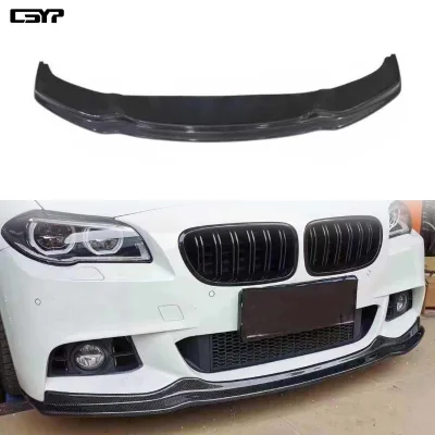 AK Style High Quality New Carbon Black Carbon Fiber Front Bumper Lip Screw-On Universal Fitment for 5 Series F10 F18