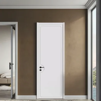 Modern New Design Composite Solid Wood Interior Door for Bedroom Hotel Villa Apartment Beautiful Eco-Friendly French Style