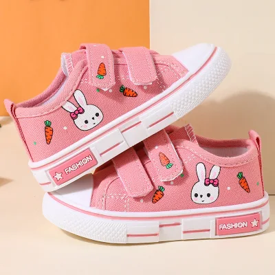 Wholesale High Quality Children Spring Autumn White Canvas Shoes Mixed Color Kids School Casual Board Shoes for Girl