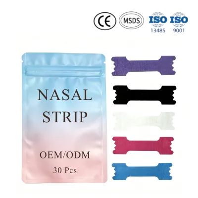 Custom Anti Snoring Breathable Nose Strips ISO13485 ISO9001 CE Certified Latex Free Hypoallergenic