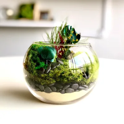 Modern Design DIY Terrarium Kit Set Unique Glass Gift for Mom and Friends