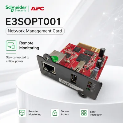 E3SOPT001 APC Easy UPS 3 Series UPS Network Card for High Frequency Online UPS Easy UPS 3S, 3M, 3L and Galaxy