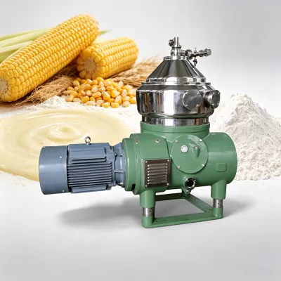 Vertical Nozzle Discharge Disc Stack Centrifuge for Corn Starch Milk, Gluten Separation, Concentration and Clarification