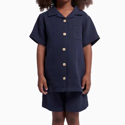 Cute and Comfy Soft Gauze Clothing Cotton Kids Short Pajama Set