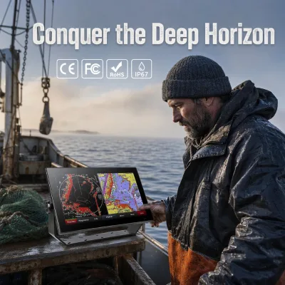 18.5 Inch Optical Bonding Marine Monitor Anti Fog No Condensation 10 Points PCAP Capacitive Touch IP67 Waterproof EPR Certified