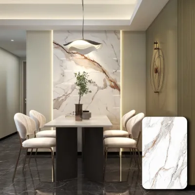 White Marble Purple Calacatta Marble Calcutta Viola for Bedroom or Workshop Plastic Material