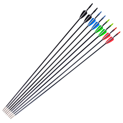17/20 Inch Fiberglass Arrow 6 mm with Plastic Arrow Feather Crossbow Arrow for Hunting Shooting Archery