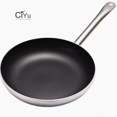 Wholesale 20/22/24/26/28/30/32/34/40 Light Flat Nonstick Frying Pans Kitchen Commercial Non-stick Pressed Aluminum Alloy Fry Pan