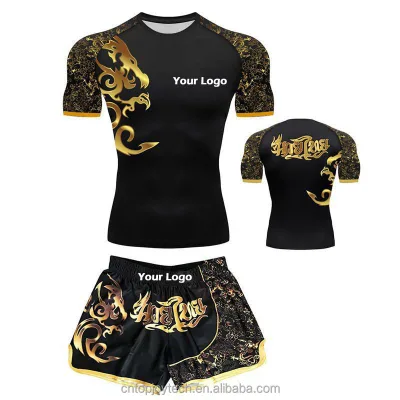 Top Ranking Boxing Wear Boxing Vest and Short Men MMA Muay Thai Shorts Wear Boxing Uniform
