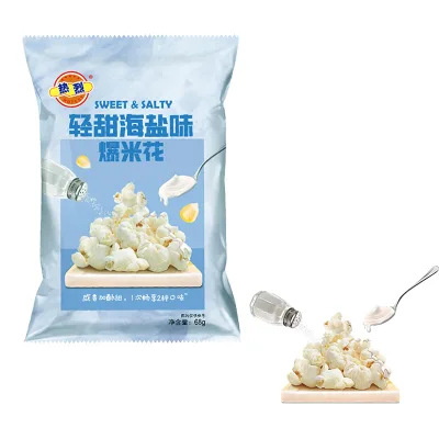 68g Lightly Sweet Sea Salt Popcorn Individual Pack Crunchy Snack for Retail Wholesale