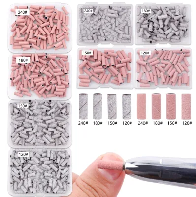 High End Pink Mini Nail Sanding Band 120#150#180#240# Remove Gel Polish Manicure Tool Nail Drill Sanding Bands with Bearing