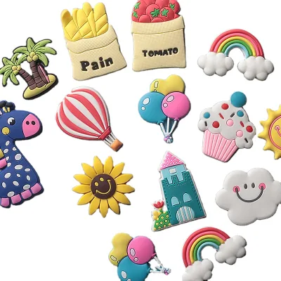 3D Pvc Refrigerator Magnetcute Decorative Magnetic Cute Cartoon Printed Fridge Magnet Custom logo