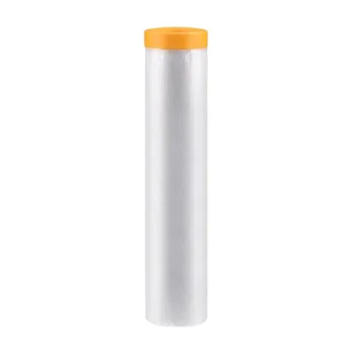 Translucent Plastic Film Roll with Orange Core, PE Masking Wrapping Protection Film for Painting, Packing & Construction