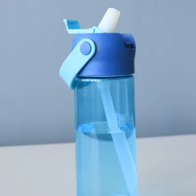 Eco-Friendly 480ml Kids Water Bottle Leak-Proof Tritan BPA Free with Straw & Handle