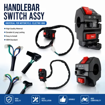 Durable Low Power Left Handlebar Switch Assembly LH for Junak 907 Street Motorcycle