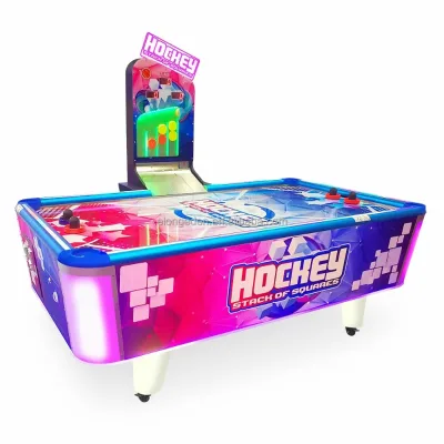Fully Automatic Folding Wooden Air Hockey Table Coin Operated 2 Players 220V Electronic Air Hockey Table for Sale