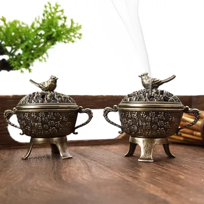 Momofuku Incense burner Small Xiangyun Aromatherapy Piece Lucky Magpie Sandalwood Alloy Handicrafts