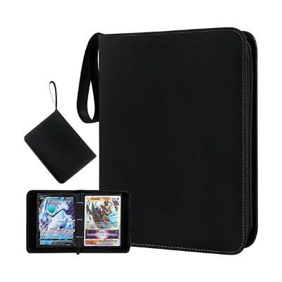 Portable Lightweight Jumbo Card Binder for Pkm 2 Pockets Card Binder with 3 Rings Holds 80 Cards (Large 5.4"x7.55")