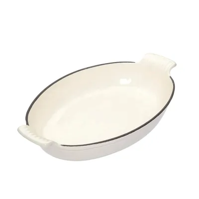 Oval Casserole Dish Set Enameled Cast Iron Roasting Pans Metal Baking Pan