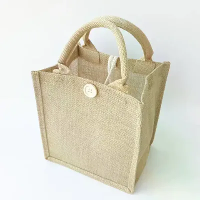 Custom Printed logo Reusable Shopping Tote Bags Burlap Tote Bags Oversize Jute Gift Beach Bag for Men and Women