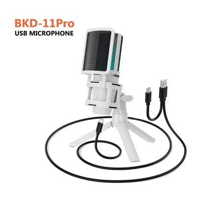 Cheap BKD-11 PRO 96KHz/24Bit USB Condenser RGB Gaming Microphone with Shock Mount Pop Filter and Tripod
