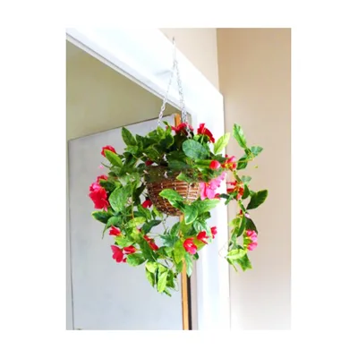 Cheap Round Wicker Hanging Basket for Artificial Flowers