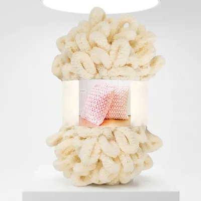 Wholesale Loop Chenille Yarn Soft Plush Finger Knitting Yarn Suitable for DIY Blankets Pillows Scarves Hand Knitting