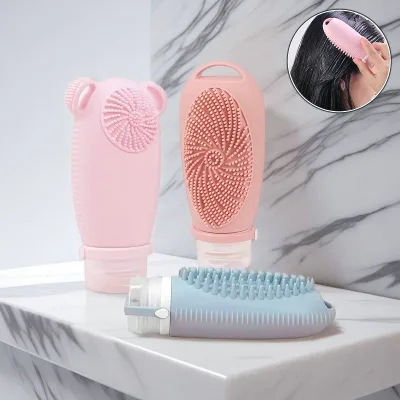 Portable 100ml Silicone Squeeze Shampoo Bottle,portable Silicone Shampoo Bottles,100ml Shampoo Silicone Container
