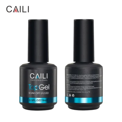 Nail Professional Factory Caili Unbeatable Glass Shining Clean Free Good Self-Leveling Uv Top Coat