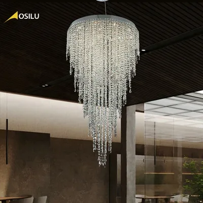 Customization Vintage Luxury Crystal Clear Glass for Hotel Pendant Lamp Home Light Fixture