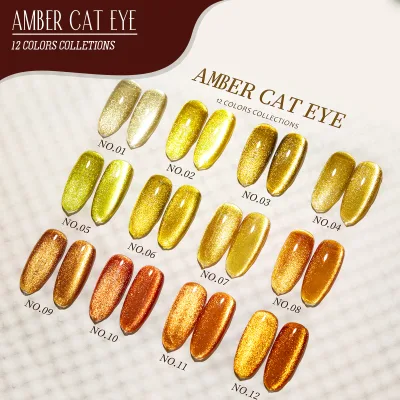 JTING Fall Popular 12colors Amber Color Cat Eye Gel Polish Collection Unique Amber Cat Eye Gel OEM/ODM Brand Custom Service