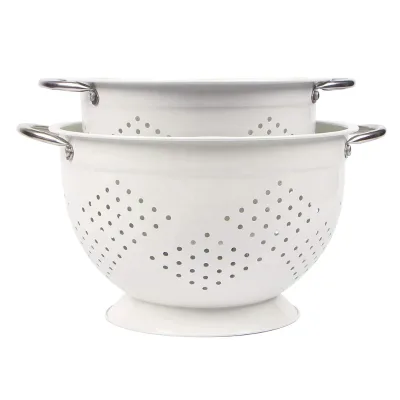 Stainless Steel Colored Colanders Fruit Strainer Colorful Metal Colander
