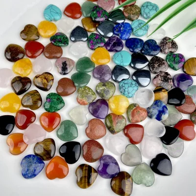 Hot Selling Various Energy Stone Great Price Crystal Heart Spiritual Healing Stone for Meditation and Healing