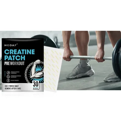 Popular Customized Private Label Creatine Muscle Transdermal Patch Boost EnergY Sticker Creatine Supply
