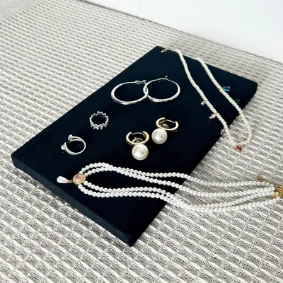 Jewelry Pegboard Display Stand Velvet Cover Jewelry Storage Earring Piercing Display Stand Shooting Props Wholesale Available