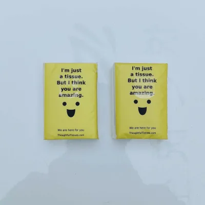 Custom Pattern & Logo Mini Pocket Handkerchief Tissues Gifts Wholesale Low MOQ 8 Sheets 3 Ply Facial Tissues Travelling Outdoor